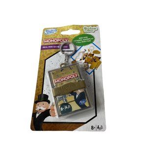 Monopoly Real Mini Game Keychain Travel Hasbro Game Monopoly Family Fun Game New